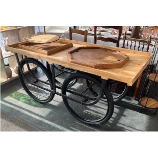 Location 2 structures demi-lunes métal doré