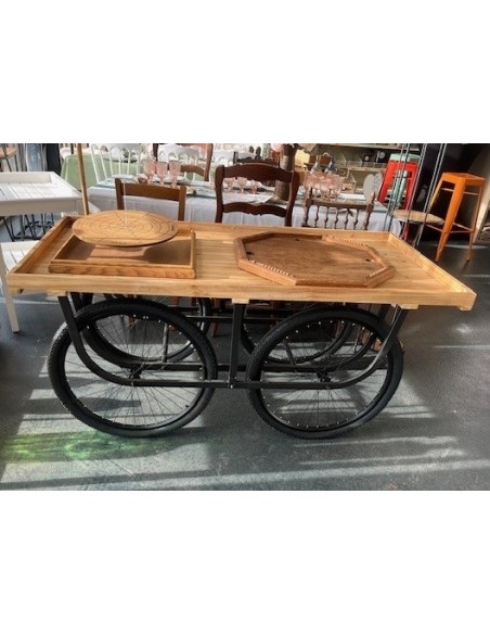 Location 2 structures demi-lunes métal doré