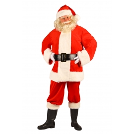 Costume Père Noel américain avec cape haute qualité