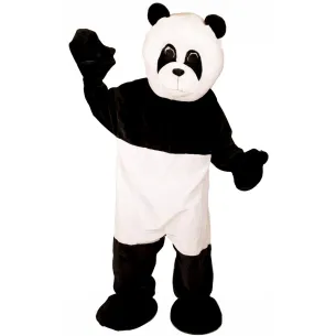 Mascotte de panda noir et blanc pour adulte