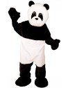 Mascotte de panda noir et blanc pour adulte