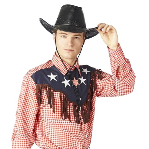 Chapeau cow-boy suède noir