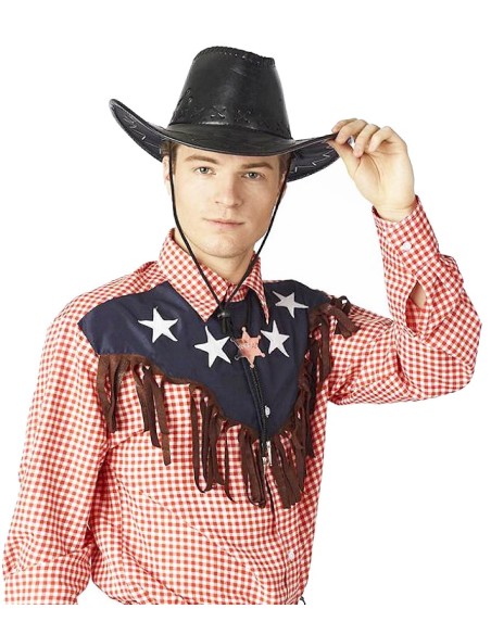 Chapeau cow-boy suède noir