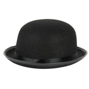 Accessoire déguisement - Chapeau melon adulte feutre noir