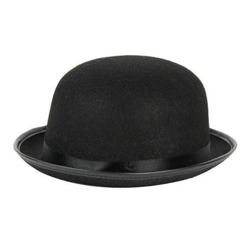 Accessoire déguisement - Chapeau melon adulte feutre noir