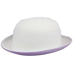 Accessoires déguisement - Melon adulte feutre blanc