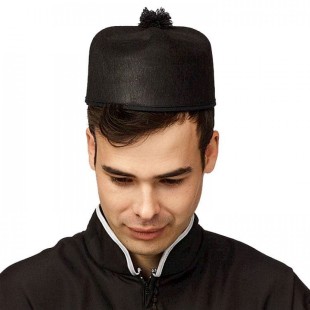 Barette de curé feutre noir