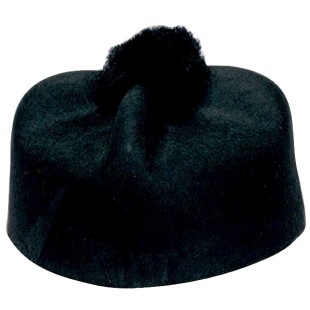 Barette de curé feutre noir 2