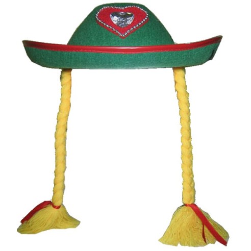 Accessoires déguisement - Chapeau tirolienne avec tresses