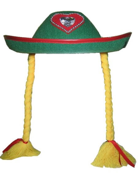 Accessoires déguisement - Chapeau tirolienne avec tresses