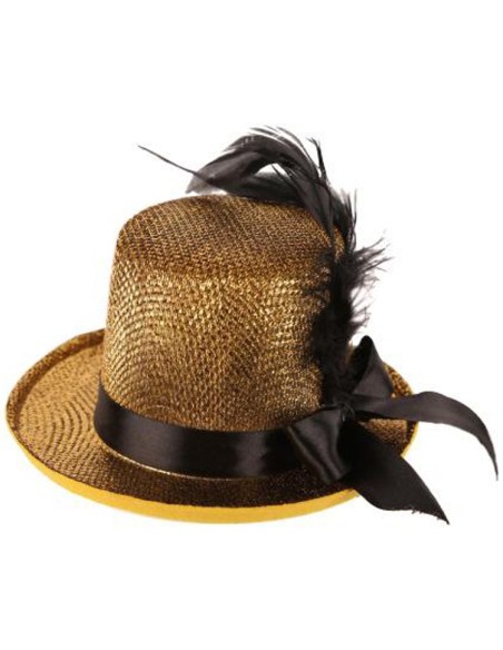 Mini Haut de forme paillettes or