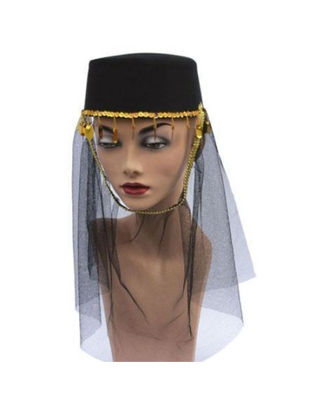 Chapeau dame harem noir