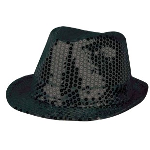 Chapeau funk paillettes noir