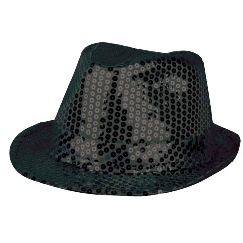 Chapeau funk paillettes noir