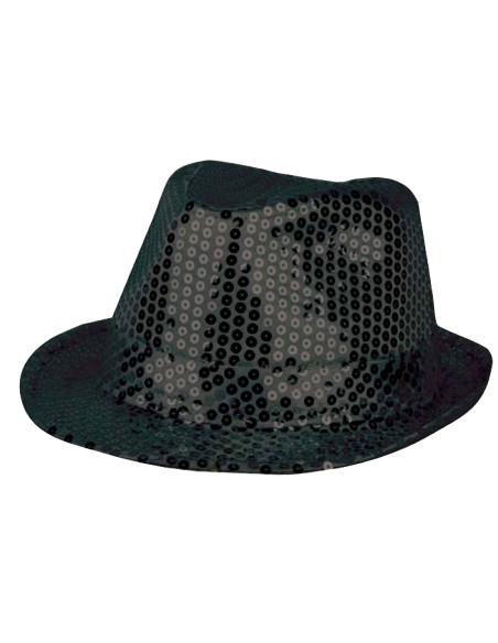 Chapeau funk paillettes noir