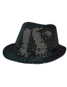 Chapeau funk paillettes noir