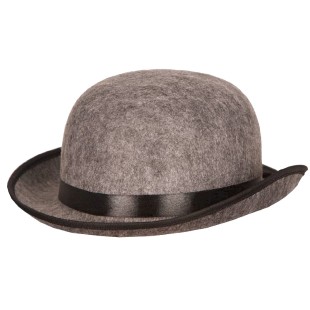 Accessoires déguisement - Melon adulte feutre gris