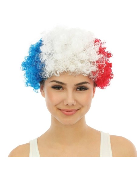 Perruque pop tricolore