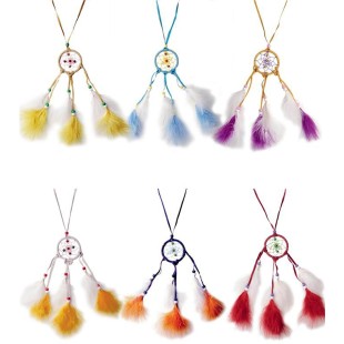 Collier indien avec plumes
