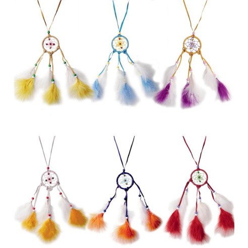 Collier indien avec plumes