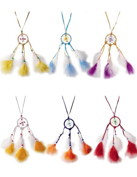 Collier indien avec plumes