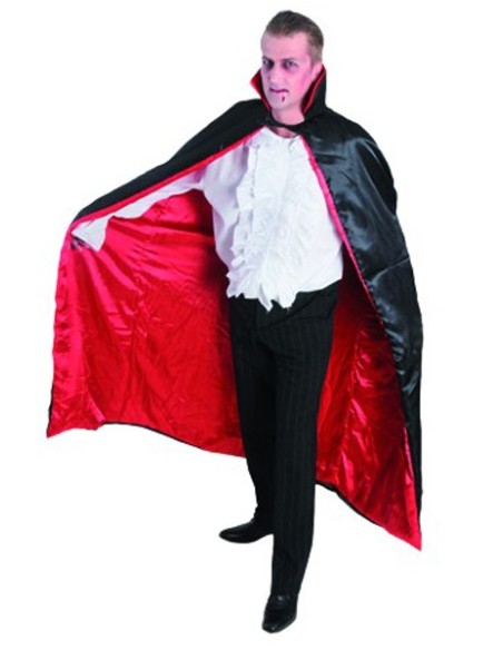 Cape Dracula adulte satin rouge et noire