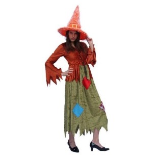 Location costume Sorcière Marron / Vert