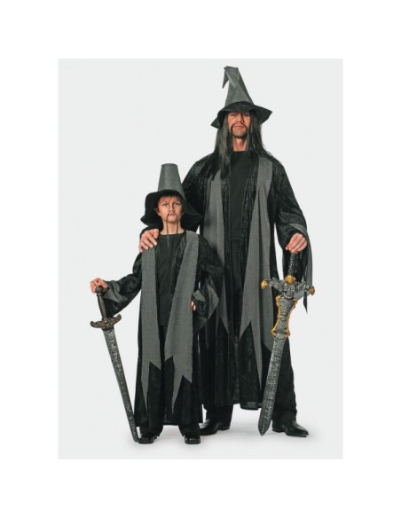Location costume Sorcier Noir / Argent