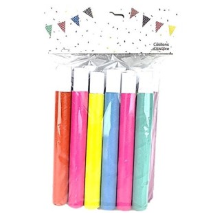 Sachet 12 sarbacanes multicolores sécurisées - Happy color