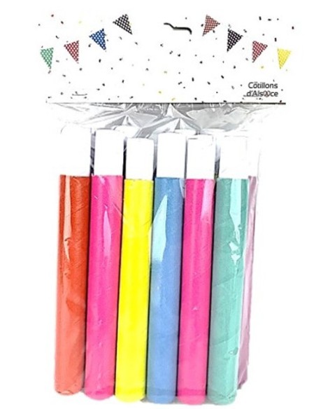 Sachet 12 sarbacanes multicolores sécurisées - Happy color