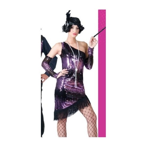 Location costume Charleston mauve/noir