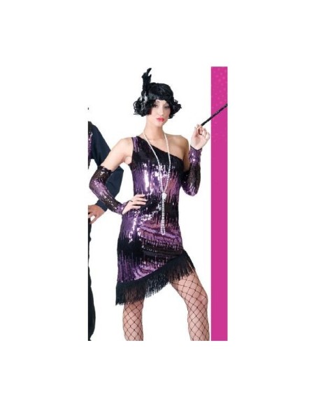 Location costume Charleston mauve/noir