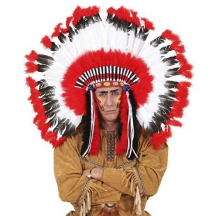 Accessoire déguisement - Coiffe indienne luxe