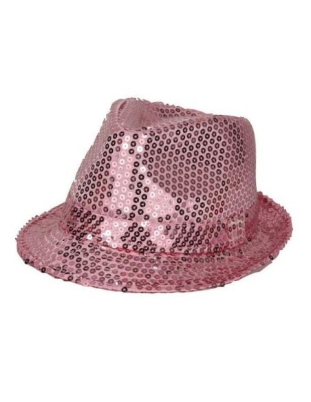Chapeau funk paillettes rose