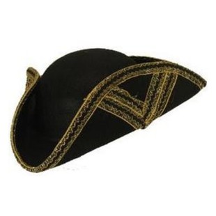 Accessoires déguisement - Tricorne feutre Doré