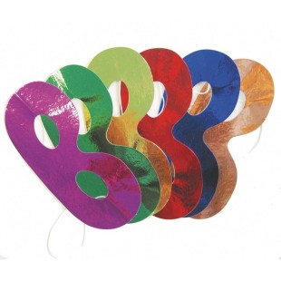 Loups métallisés x6