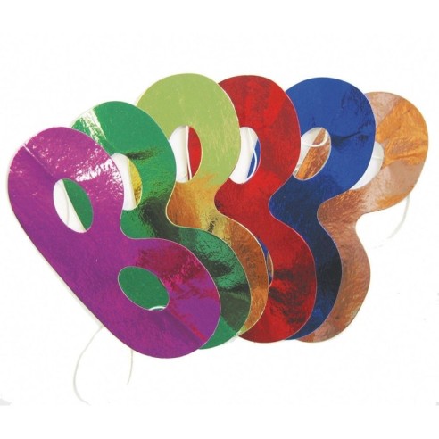 Loups métallisés x6