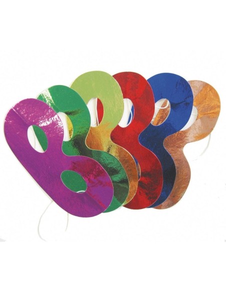 Loups métallisés x6