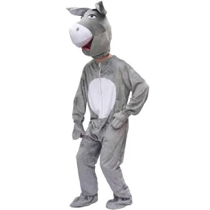 Mascotte âne gris déguisement adulte