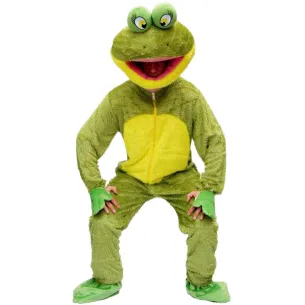 Déguisement mascotte peluche grenouille pour adulte
