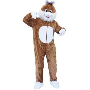 Mascotte de lapin marron pour homme et femme