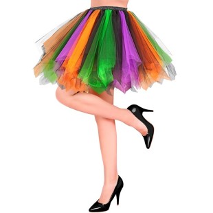 Tutu luxe violet/vert/orange