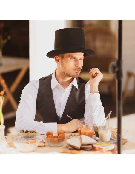 Haut de forme feutre luxe noir