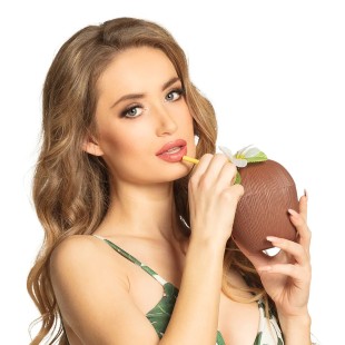 Gobelet Noix de coco avec paille