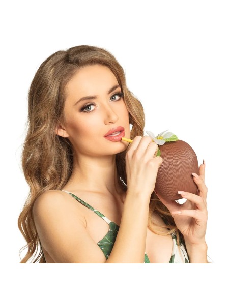 Gobelet Noix de coco avec paille