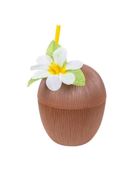 Gobelet Noix de coco avec paille