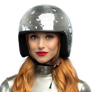 Casque disco argent