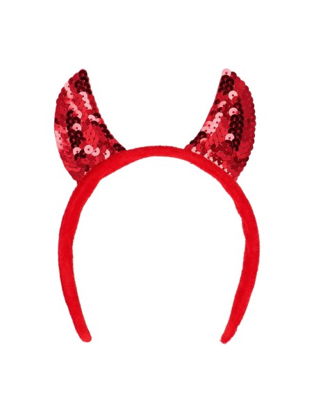 Serre tête Cornes de diable paillettes