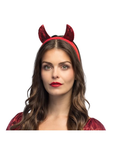 Serre tête Cornes de diable paillettes