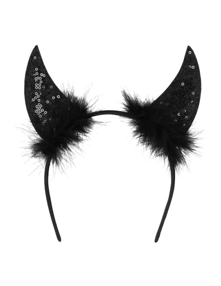 Serre tête Cornes de diable noires